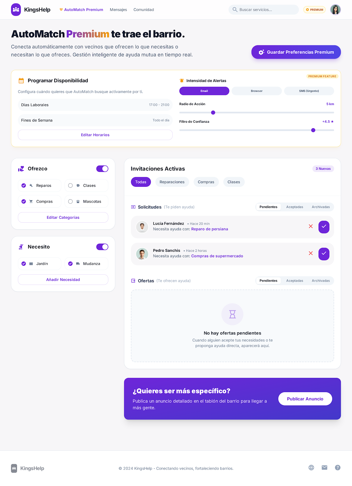 KingsHelp - Plataforma comunitaria